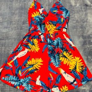 Red Floral jumpsuit